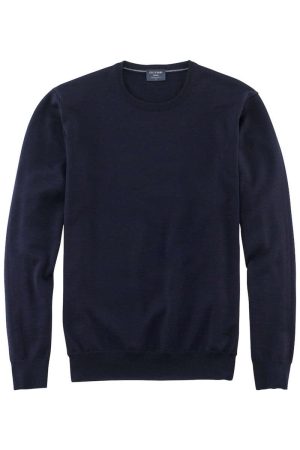 OLYMP Trui ronde halsmarine, Effen