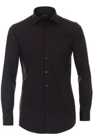 Venti Jerseyflex Body Fit Jersey shirt zwart, Effen