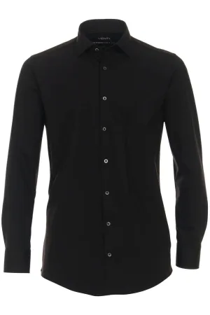 Venti Jerseyflex Modern Fit Jersey shirt zwart, Effen