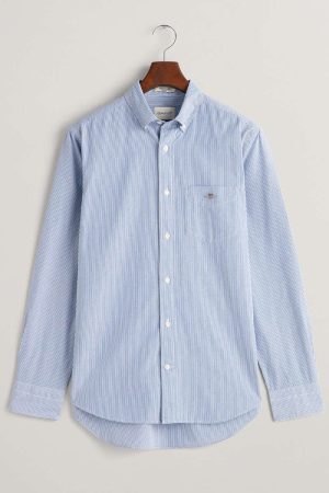 GANT Regular Fit Overhemd blauw, Effen