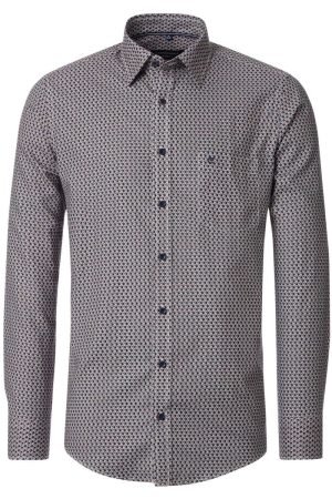 Casa Moda Casual Fit Overhemd rood/blauw, Print