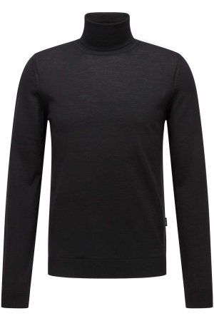 BOSS Slim Fit Coltrui zwart, Effen