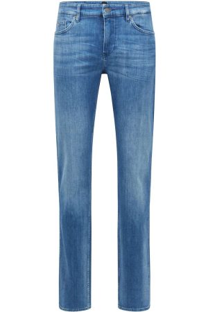 BOSS Delaware Slim Fit Jeans blauw, Effen