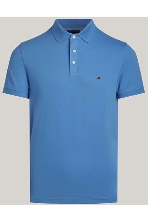 Tommy Hilfiger Slim Fit Polo shirt Korte mouw lichtblauw
