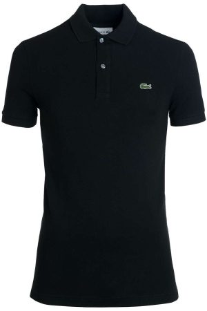 Lacoste Slim Fit Polo shirt Korte mouw zwart