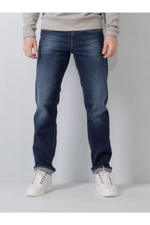 Petrol Industries Regular Fit Jeans donkerblauw, Effen