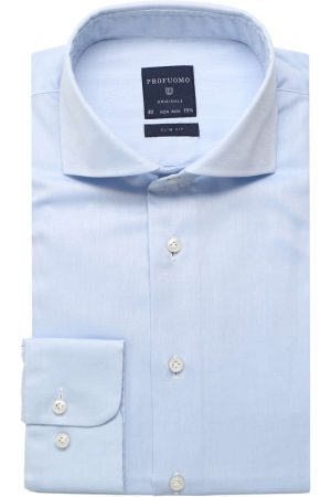 Profuomo Originale Slim Fit Overhemd lichtblauw, Effen
