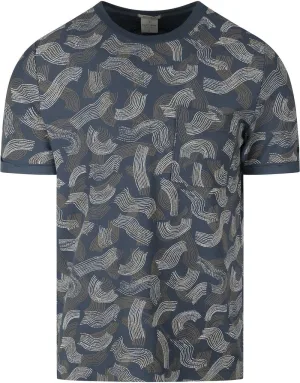 Cast Iron T-Shirt Donkerblauw Print