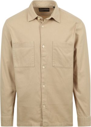 Marc O’Polo Overhemd Twill Flanel Beige
