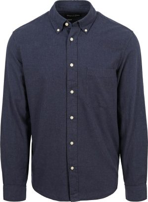 Marc O’Polo Overhemd Twill Donkerblauw