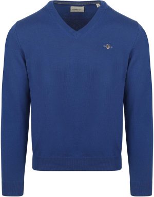 Gant Trui V-Hals Kobaltblauw