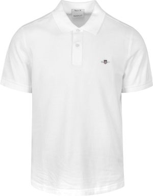 Gant Shield Piqué Poloshirt Wit