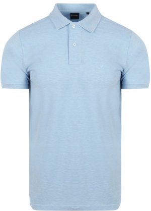Suitable Mang Poloshirt Lichtblauw