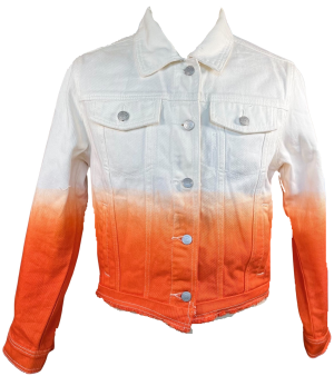 dames denim kort jasje met stropdas en kleurstof Project X Paris