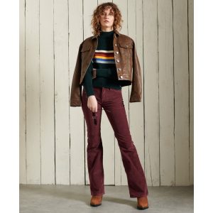 Halflange corduroy uitlopende slim fit jeansbroek voor dames Superdry