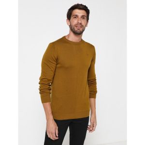 Petrol Industries Knitwear round basic oker