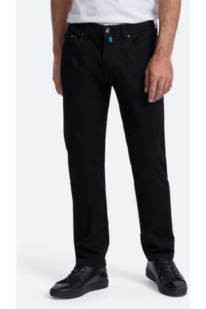 Pierre Cardin Lyon Futureflex Tapered Fit Jeans zwart, Effen