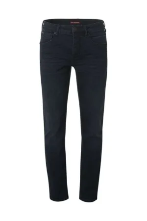 No Excess Regular Fit Jeans donkerblauw, Effen