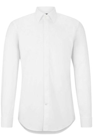 BOSS Slim Fit Gala shirt wit, Effen