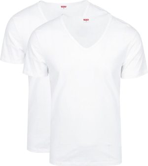 Levi’s T-Shirt V-Hals Wit 2-Pack