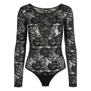 Damesbodysuit met lange mouwen in kant Urban Classics