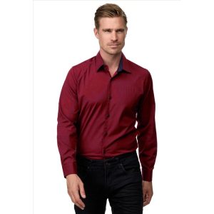 Rusty Neal Heren overhemd bordeaux rood – r-44