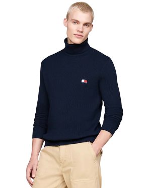 Tommy Jeans Slim Badge Navy Trui