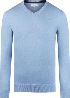 McGregor Trui Merinowol V-Hals Sky Blauw