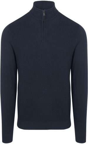 McGregor Half Zip Trui Merinowol Navy