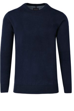 Marvelis Casual Regular Fit Trui ronde hals marine, Effen