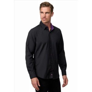 Rusty Neal heren overhemd lila paars r-44