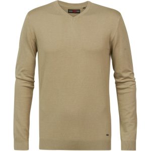 Petrol Industries Trui v- hals uni taupe