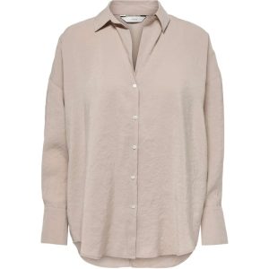 Only Onlzazima l/s loose shirt wvn silver mink