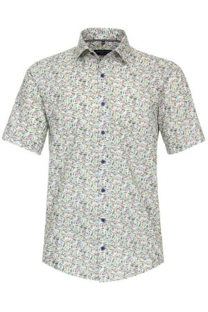 Casa Moda Casual Casual Fit Overhemd Korte mouw groen