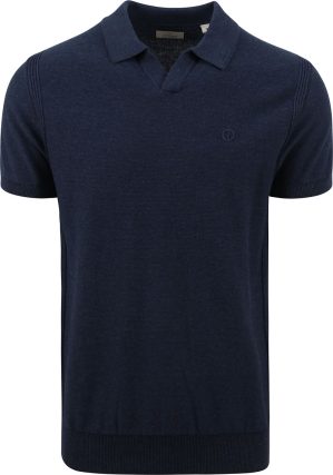 Dstrezzed Polo Melange Slub Donkerblauw