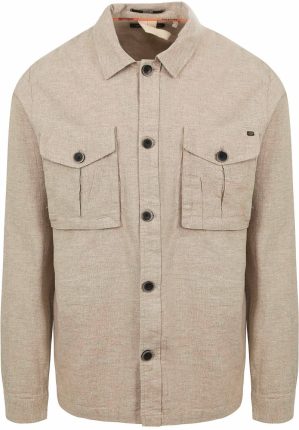No Excess Overshirt Linnen Beige