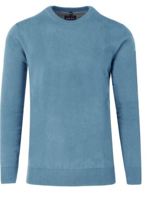 Marvelis Casual Regular Fit Trui ronde hals lichtblauw, Effen