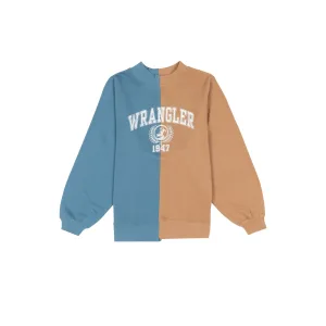 Sweatshirt dameskleding met ronde hals Wrangler 2Way