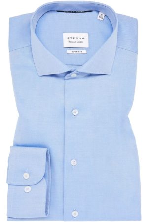 ETERNA Cover Shirt Super Slim Overhemd lichtblauw, Effen