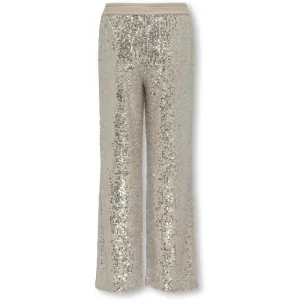Only Kogfransa sequin straight pant tlr beige