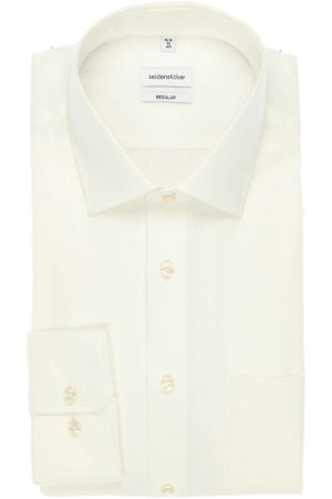 Seidensticker Regular Fit Overhemd ecru, Effen