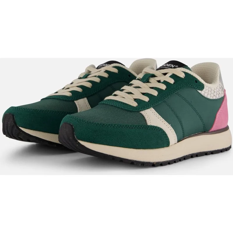 Woden Woden Ronja Reflective Sneakers groen Leer aanbiedingen - Main Image