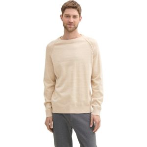 Tom Tailor Two tone crewneck knit ecru