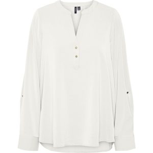 Vero Moda vmani ls top wvn ga noos 10314638 snow white