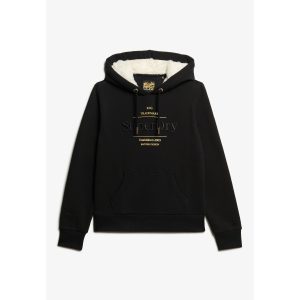Dames Hoodie Superdry Luxe Metallic Logo