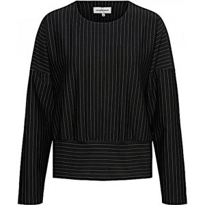 &Co Woman Top danila pinstripe punta black