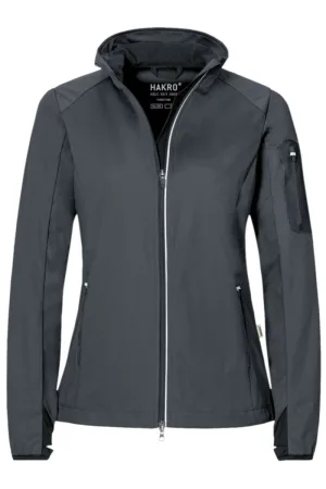HAKRO Regular Fit Dames Softshell Jas donkergrijs, Effen