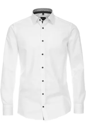 Venti Modern Fit Overhemd wit, Effen