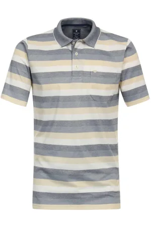 Redmond Casual Regular Fit Polo shirt Korte mouw blauw