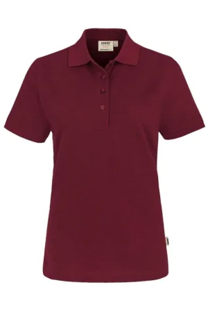 HAKRO MIKRALINAR® Regular Fit Dames Poloshirt wijnrood, Effen